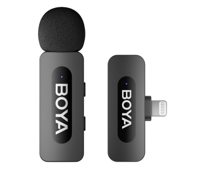 Mikrofon BOYA BY-V1 V2.0 Ultra Compact 2.4GHz - Lightning - 1TX+1RX BY-V1 V2.0 / 6977490710303